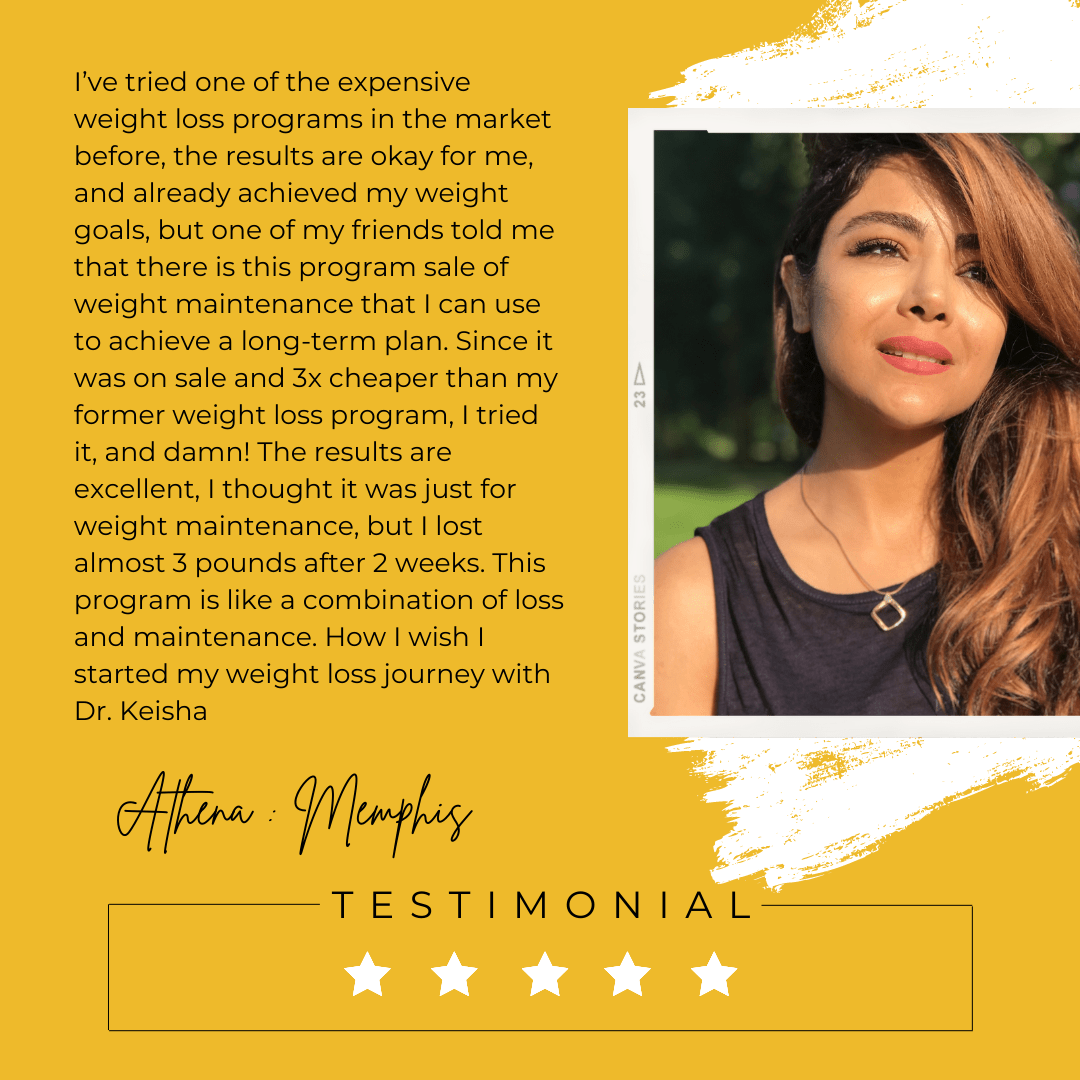 A New You Wellness Weight Maintenance Program Testimonial - Athena